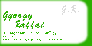 gyorgy raffai business card